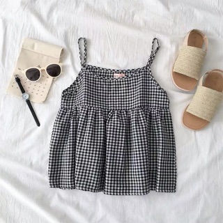 ORDER - Áo 2 Dây Kẻ Babydoll ( Có Ảnh Thật )