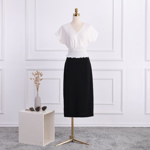 Áo kiểu nữ ngắn tay tôn dáng  thanh lịch, dễ phối đồ,  thiết kế cao cấp TK Fashion - SMKA44