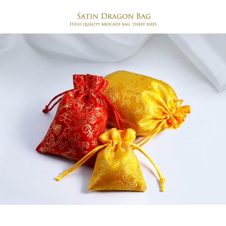 Sỉ 10 túi gấm đỏ phong thủy may mắn, đựng đồ phong thủy, trang sức