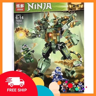 Đồ chơi xếp hình lắp ráp lego leduo 76060 robot mech rồng xanh 782 chi tiết