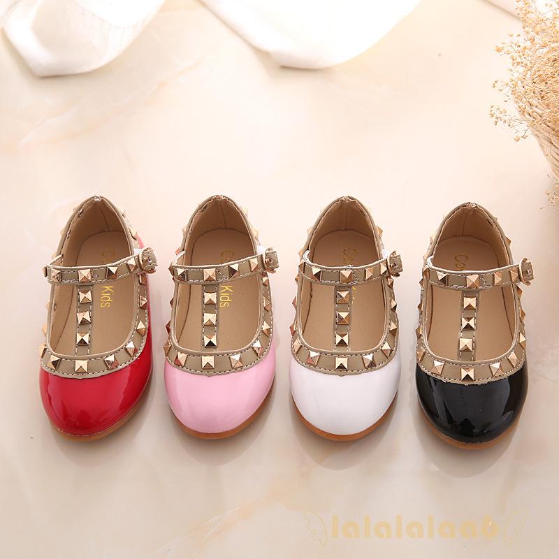 Giày búp bê LAA6 đính đinh tán dễ thương cho bé gái