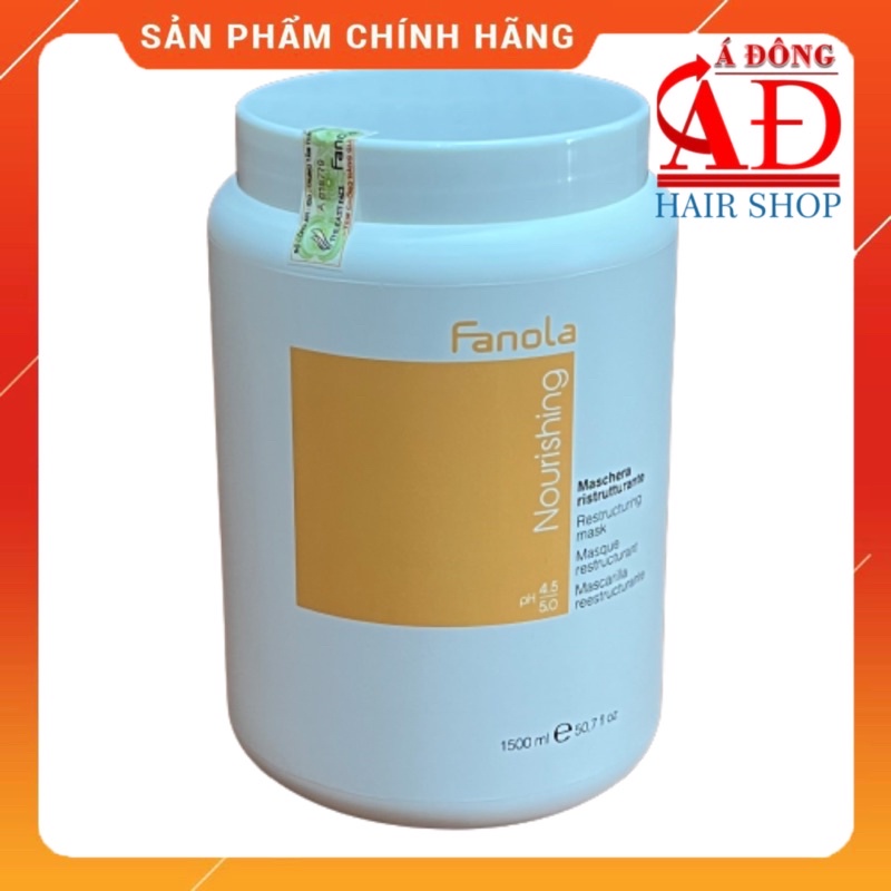 Dầu hấp ủ tóc Fanola Nutricare dưỡng ẩm suôn mượt Ý 1500ml