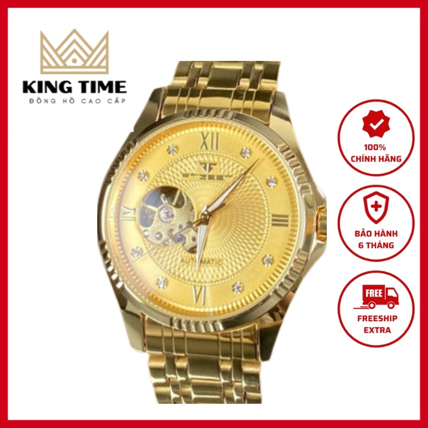 Đồng Hồ Nam Fngeen Cơ Dây Kim Loại Đúc Đặc Mặt Kính Chống Xước - A05 - Kingtime Watch
