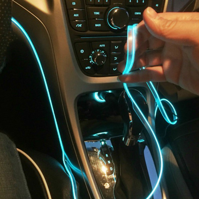 Dây Đèn led 1m 2m 3m 5m diy Trang Trí Nội Thất Xe Hơi