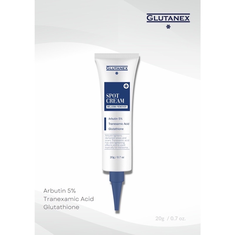 Kem sáng da, mờ thâm nám với hoạt chất Arbutin, Tranexamic, Glutathione - GLUTANEX Spot Cream