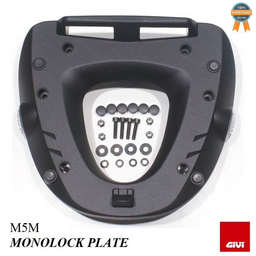 [THÔNG DỤNG] Đế đệm Givi M5M Monolock Plate Hàng chính hãng giúp bạn để gắn thùng đựng đồ một cách tiện lợi và an toàn