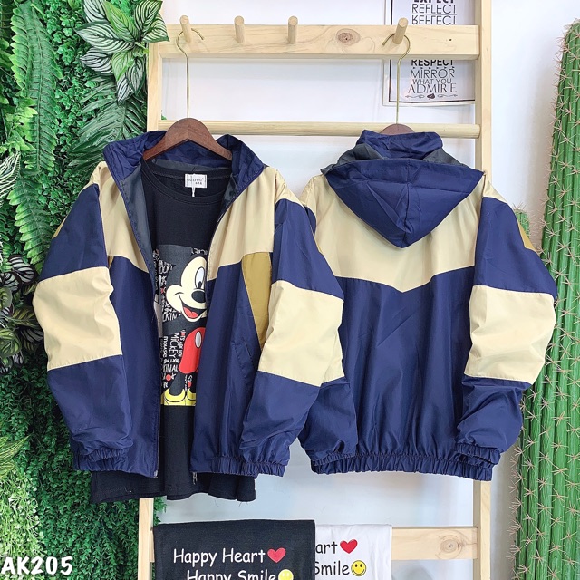 Áo Khoác Dù 2 Lớp Hàng QC Bomber Jackets Gió Form Rộng UNISEX VAI PHỐI MÀU NÂU - AK2205