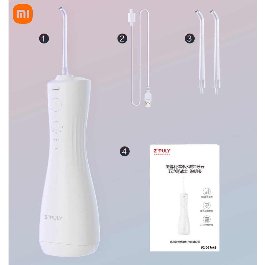Máy Tăm Nước Xiaomi Enpuly ML8 Vệ Sinh Răng Miệng Dung Tích 250ML Chống Nước IPX7 - BH 12 Tháng