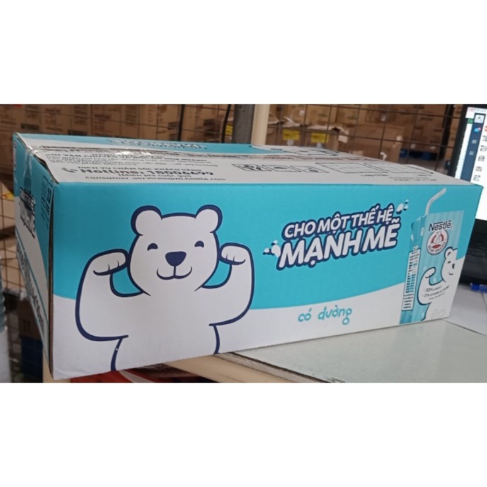 Thùng 48 hộp Sữa Nestlé Gấu có đường (48 hộp x180ml)