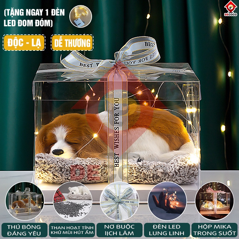 Thú Bông Than Hoạt Tính Nằm Ngủ Giống Thật 99% - Quà Tặng Sinh Nhật, Quà Lưu Niệm - Đồ Trang Trí Decor Phòng Ngủ Cực Đẹp