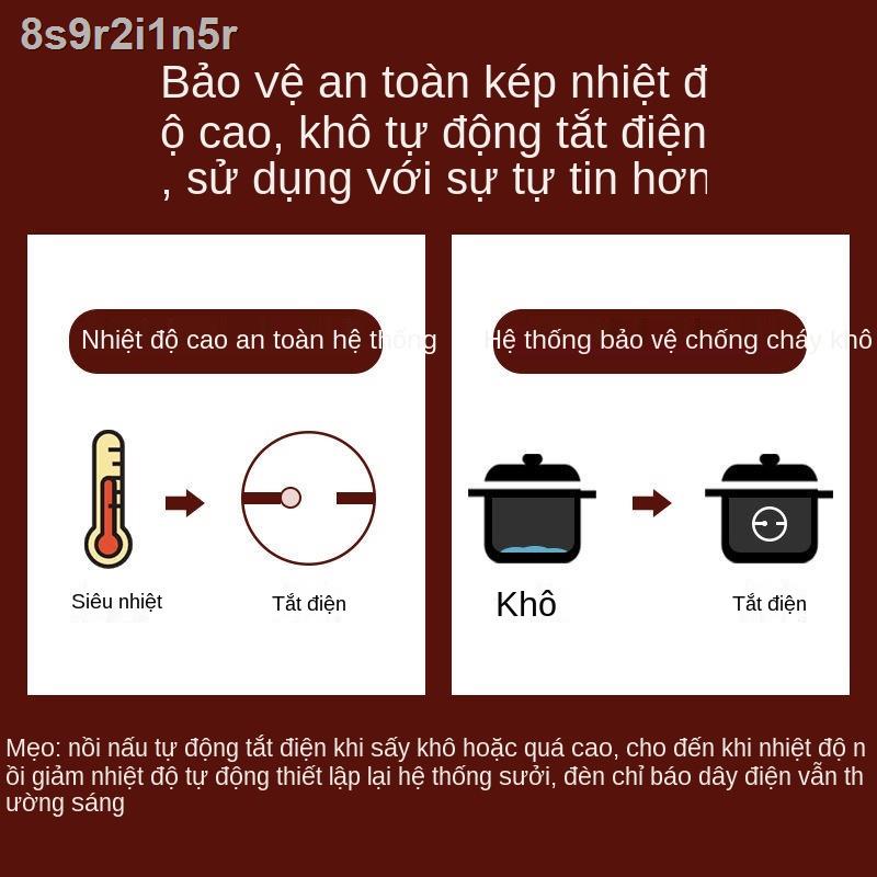 ◎﹍✘Nồi cơm điện KTX sinh viên lẩu phở đa năng mini nhỏ gọn chống dính