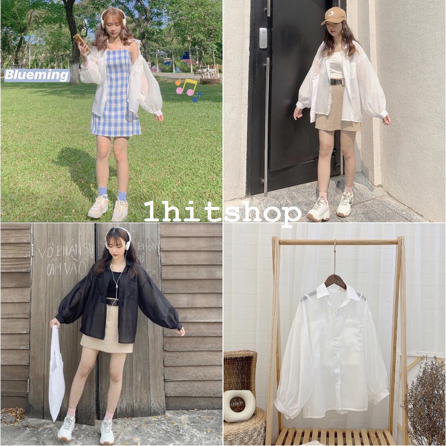 Áo SOMI VOAN Tay Bồng Xinh Xắn Ulzzang (Áo 2 dây bán riêng) 1hitshop