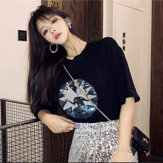 Set áo phông + chân váy kim sa / Set Áo Phông Chân váy Kim Sa