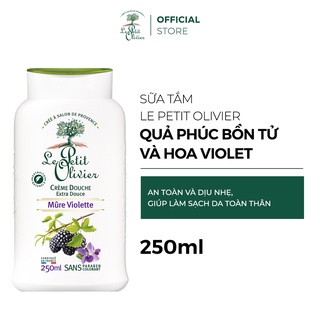 Sữa tắm chiết xuất quả Phúc Bồn Tử và Hoa Violet Le Petit Olivier 250ml