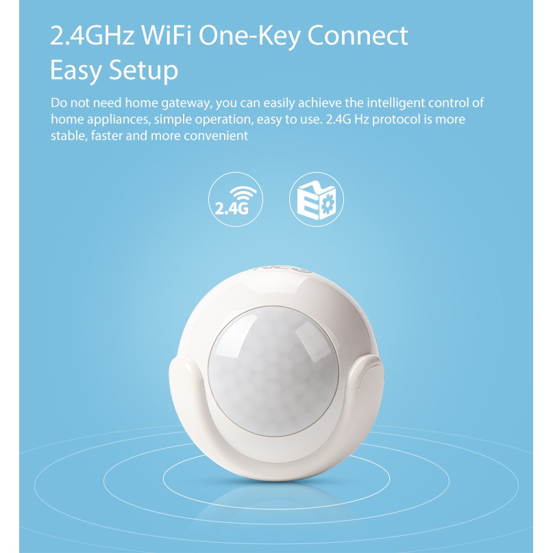 Cảm biến Wifi thông minh phát hiện chuyển động PIR Tuya NAS-PD02W | BigBuy360 - bigbuy360.vn