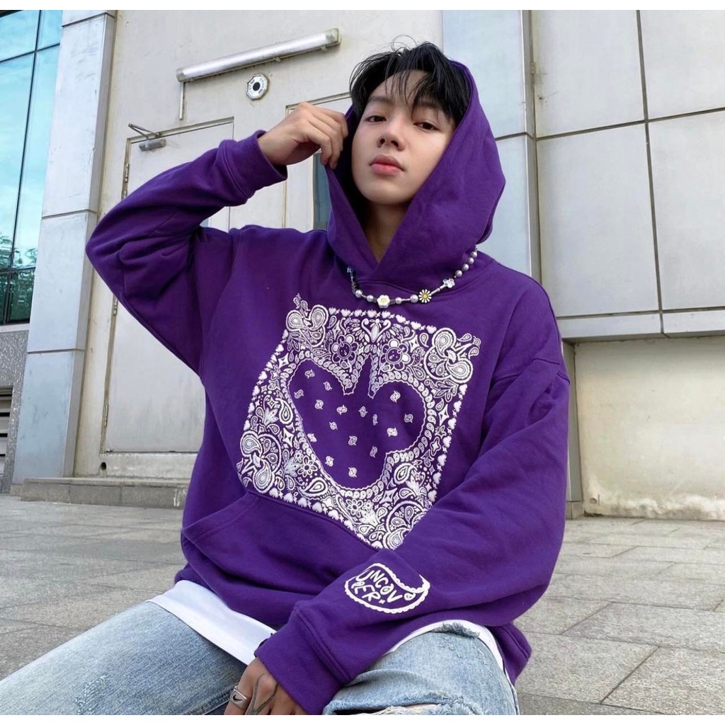 Áo hoodie nỉ UNCOVER Bandana Full Tag mới chuẩn form nam nữ unisex - Gin Store