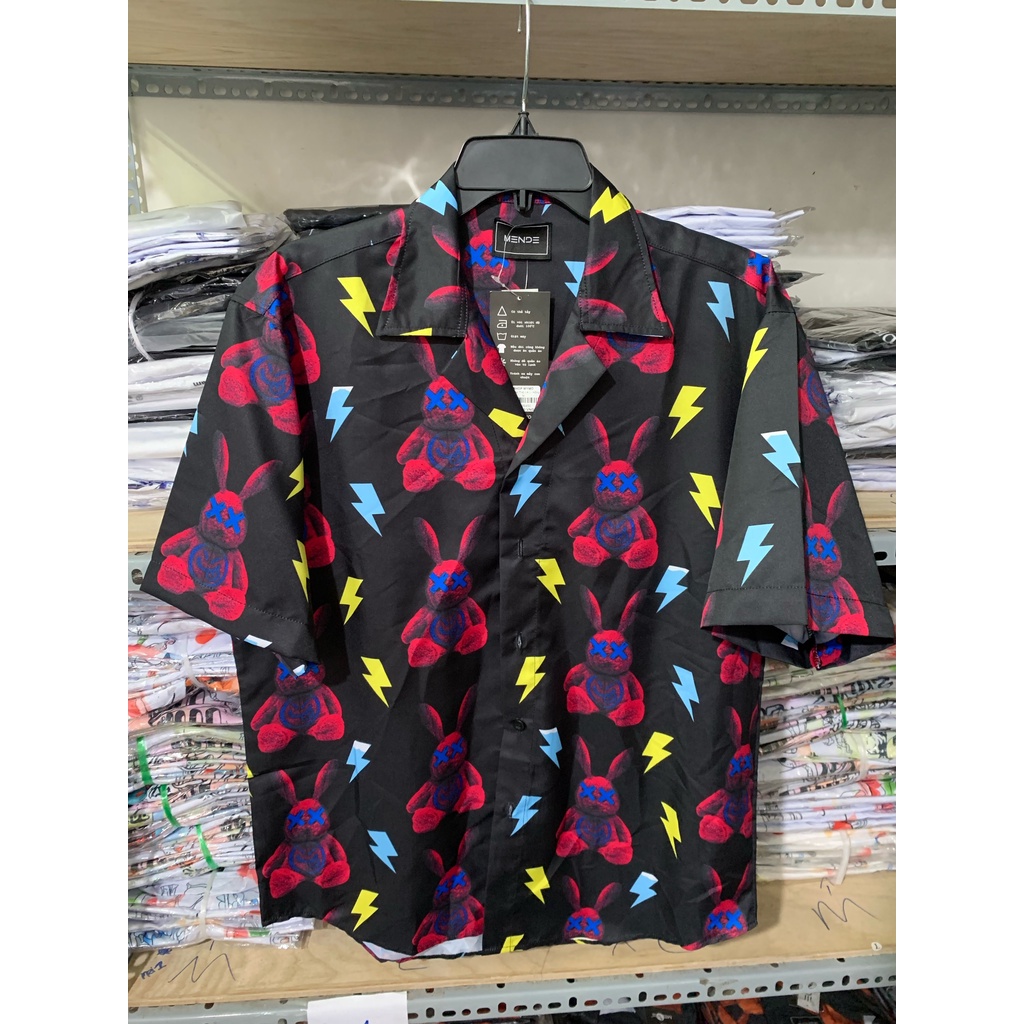 Áo Sơ Mi Ngắn Tay Nam/Nữ THỎ BAD | SƠ MI LỤA CNK 100% | SIZE 40-100KG