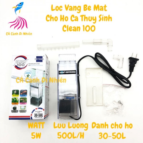 Máy lọc váng Odyssea Clean 100 lọc bề mặt cho hồ cá thủy sinh LONG THÀNH CÁ CẢNH