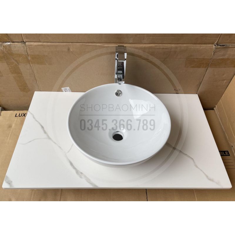 Chậu rửa mặt - Lavabo bát đặt bàn size nhỏ (KT 37x14cm)