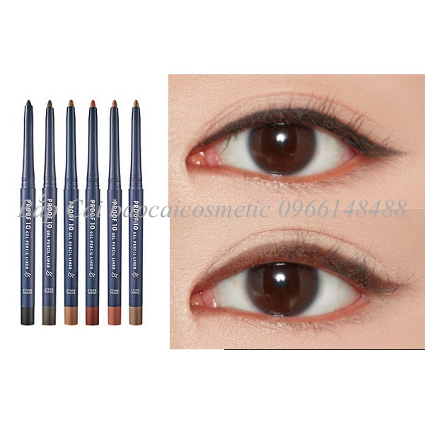 MBC-bill Chì kẻ mắt chống trôi, chống lem EH Proof 10 Gel Pencil Liner