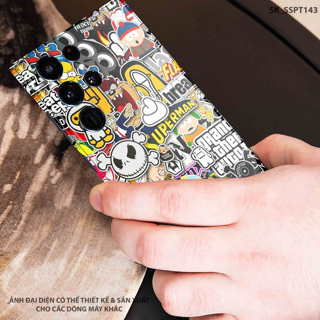 Miếng Dán Skin Hình Pattern BOM Samsung Note/Fold/S23 |SK_SSPT143| Chất Liệu Nhập Khẩu Chính Hãng, Chống Nước, Dễ Dán