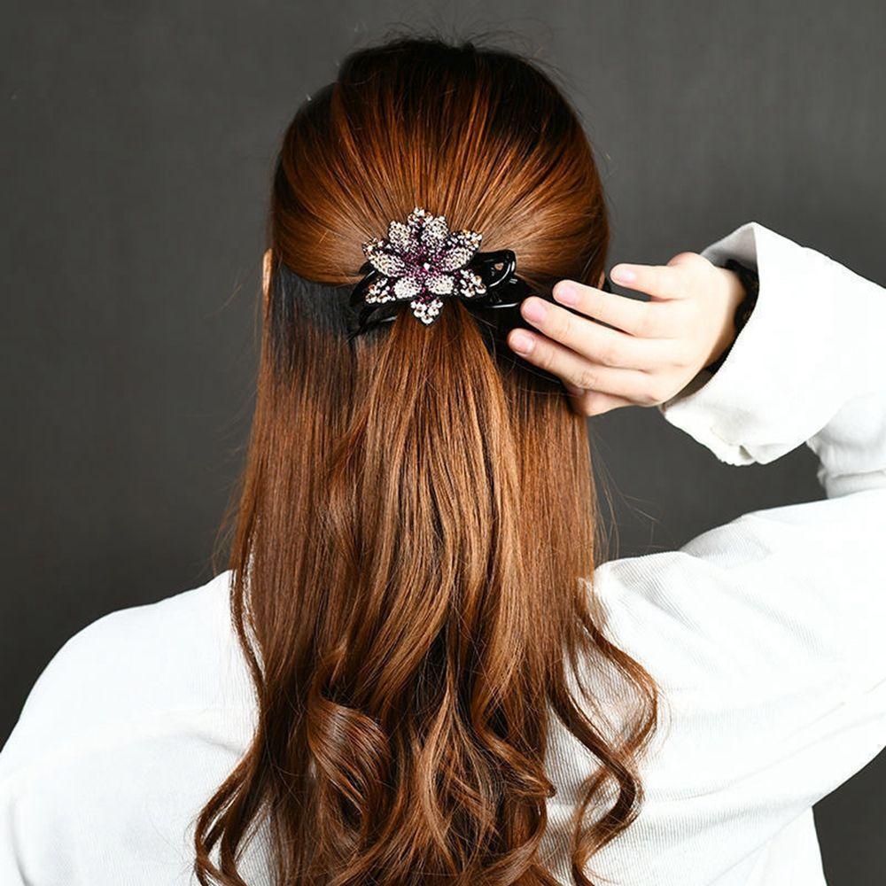 Kẹp Tóc Hình Chữ U Họa Tiết Hoa Phong Cách Hàn Quốc Ngọt Ngào VANES1