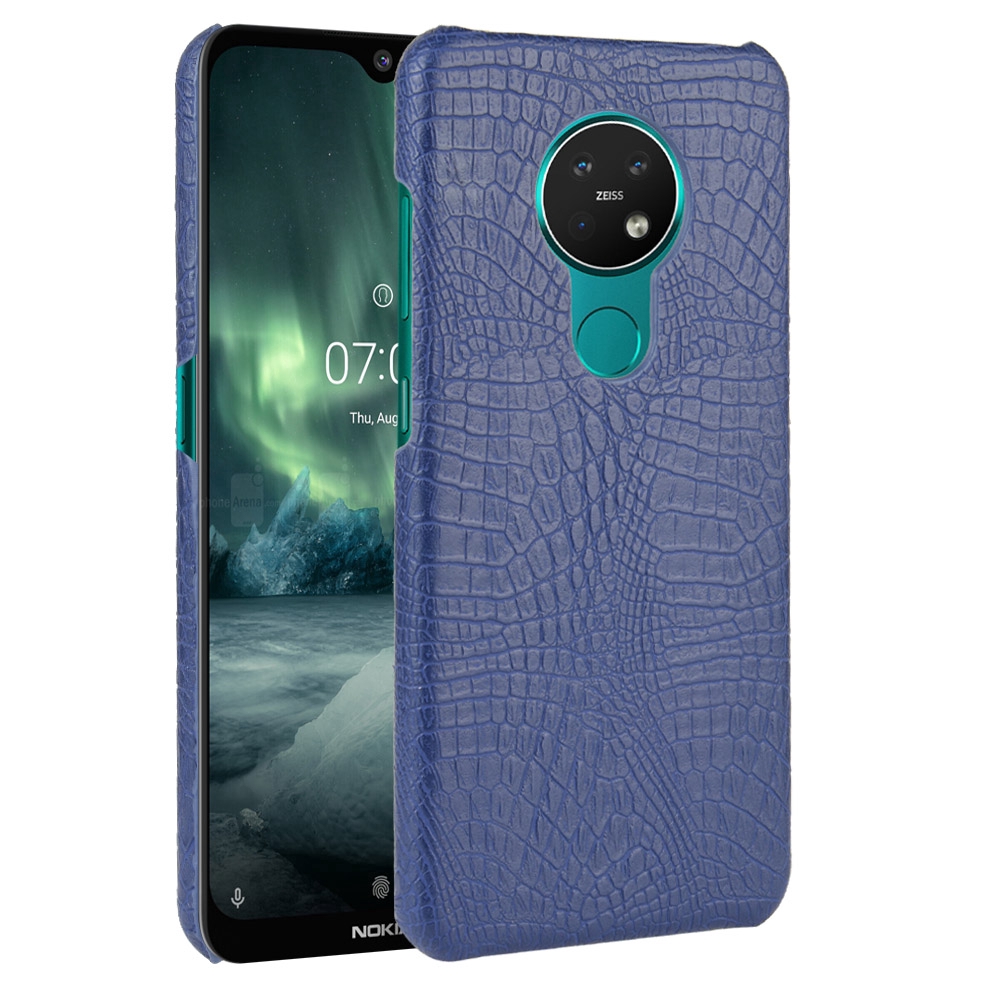 Nokia 7.2 Casing Fashion Crocodile Pattern Hard PC PU Leather Back Cover Nokia7.2 Hard Plastic Case Phone Cover