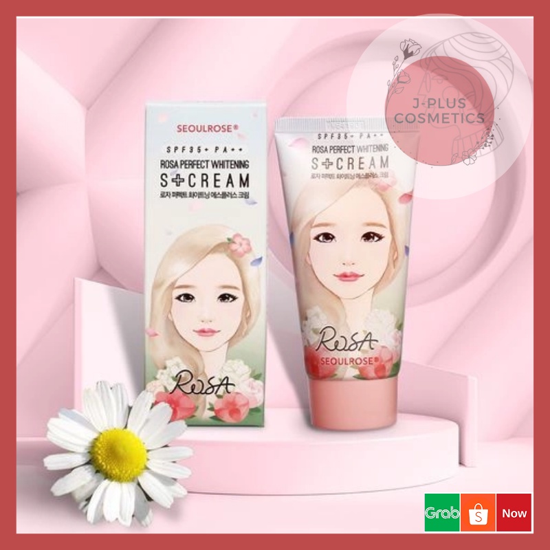 Kem Dưỡng Sáng Da Ban Ngày Chống Nắng SeoulRose SPF35 PA++ Rosa Perfect Whitening S+ Cream 50g