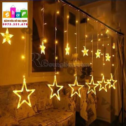 Đèn Nháy Mành Trang Trí Hình Sao 12 Sợi 8 Kiểu Nháy, Trang Trí Noel, Tết Siêu Đẹp-Giadung24h