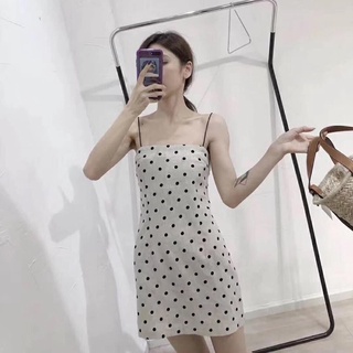 Váy 2 dây body đũi chấm bi