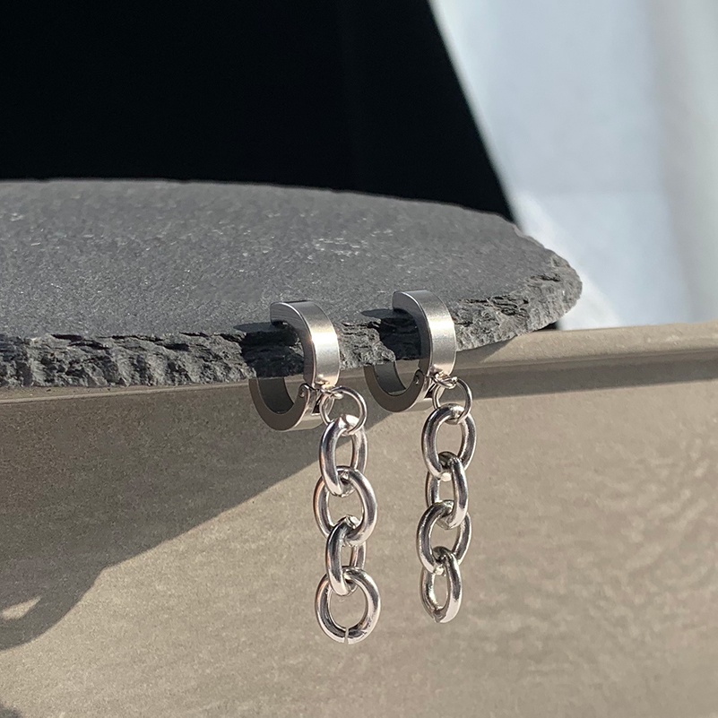 Bông Tai Dạng Kẹp Không Cần Xỏ Lỗ Phong Cách hip hop Thời Trang Cao Cấp