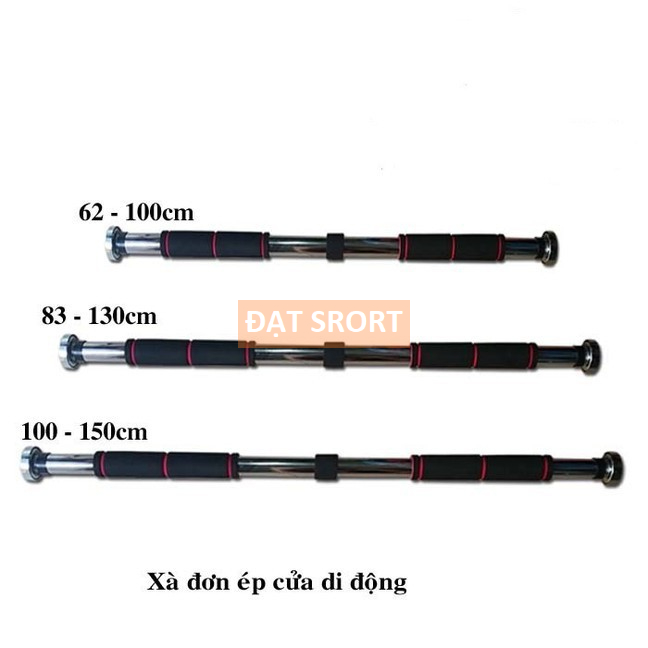 Thanh Tập Xà Đơn Treo Tường Gắn Cửa Nhiều Cỡ Từ 60-150cm Kích Thước Có Thể Tùy Chỉnh, Tập Gym , Tập Thể Thao Tại Nhà