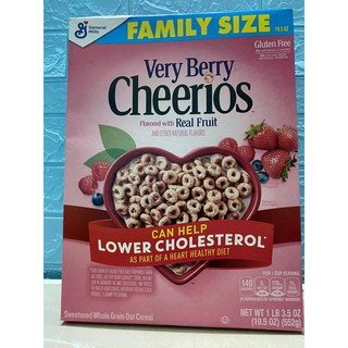 [USA] NGŨ CỐC CHEERIOS MỸ VỊ VERY BERRY FAMILY SIZE (19.05OZ) 552G