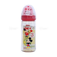 Bình Pigeon cổ đỏ mickey cho bé