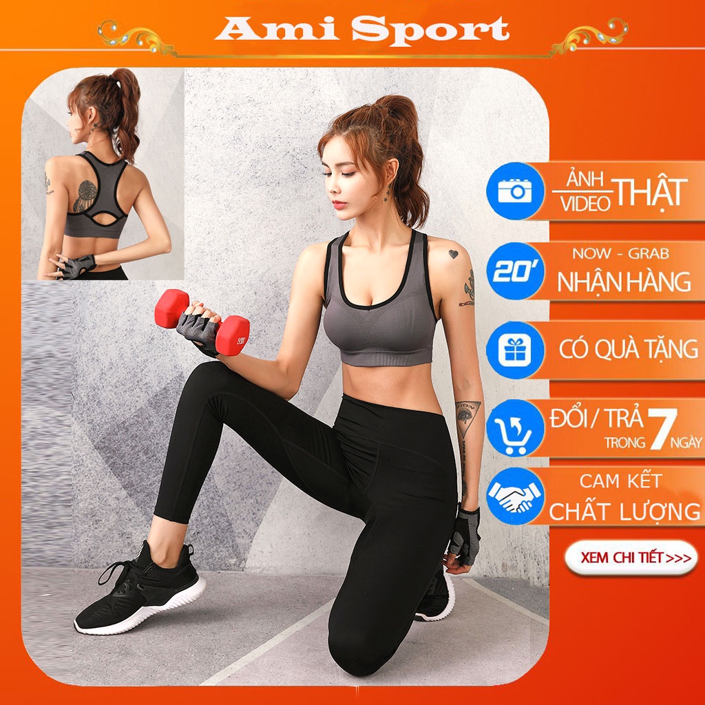 Áo bra tập Gym Yoga Aerobic vải dầy dặn, mặc tôn dáng nâng ngực, co giãn thoải mái, thấm hút mồ hôi A14