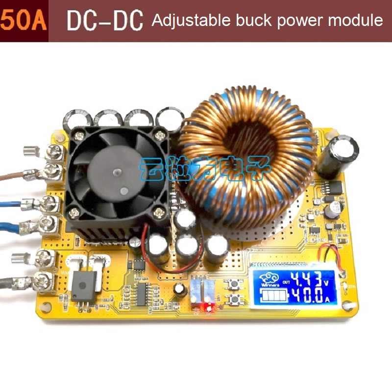 Mạch giảm áp buck 50A 8-40V to 0-32V sạc năng lượng gió-mặt trời hiệu suất cao 95%