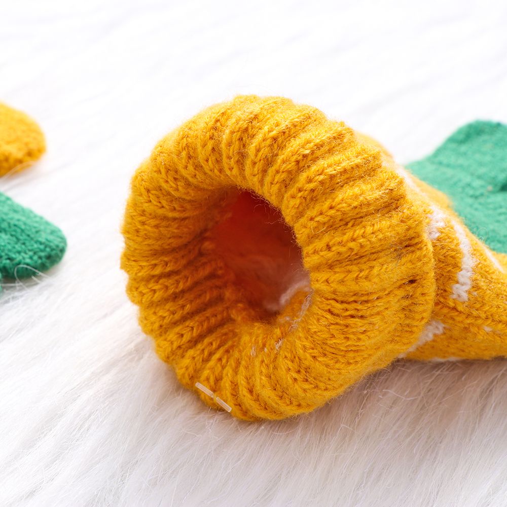 Găng tay len cashmere dày giữ ấm mùa đông dễ thương cho bé MIHAN1 4-10 tuổi