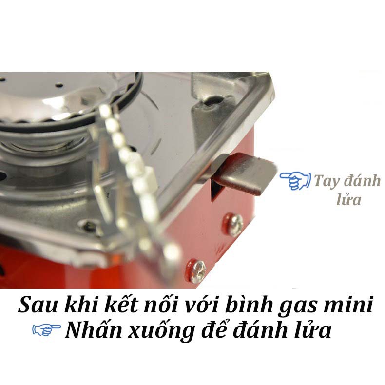 BẾP GA MINI Kèm Đầu Chuyển Bếp Ga Du Lịch Dã Ngoại Cắm Trại Leo Núi NHỎ GỌN XẾP GỌN ĐƯỢC Tiện Lợi,An Toàn