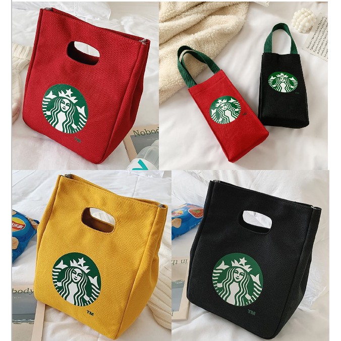Ready stock STARBUCKS Túi Xách Nữ Vải Bạt Thời Trang Hàn