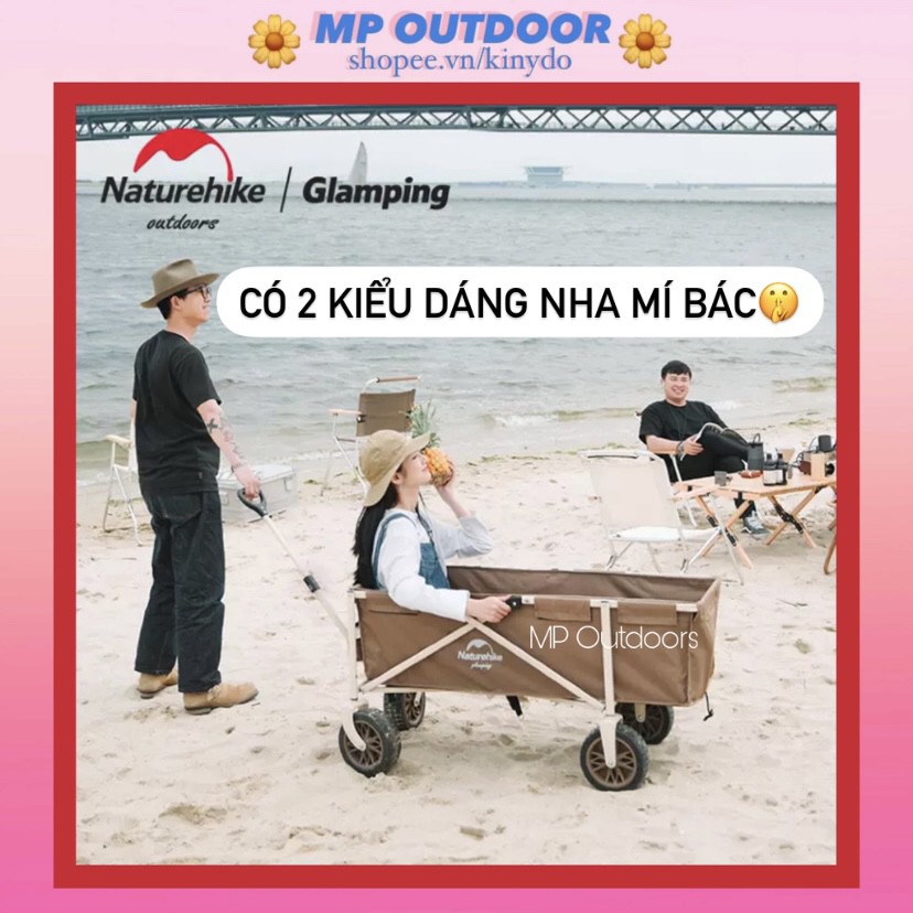 XE KÉO ĐẨY TC04 TC05 ĐỰNG ĐỒ DÃ NGOẠI GẤP GỌN DU LỊCH CẮM TRẠI CAMPING OUTDOOR GLAMPING NATUREHIKE NH20PJ010 NH20PJ012