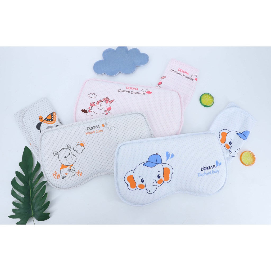 [FREESHIP] Gối cao su non chữ B chống bẹp đầu cho trẻ sơ sinh Dokma Voi.kids DS122