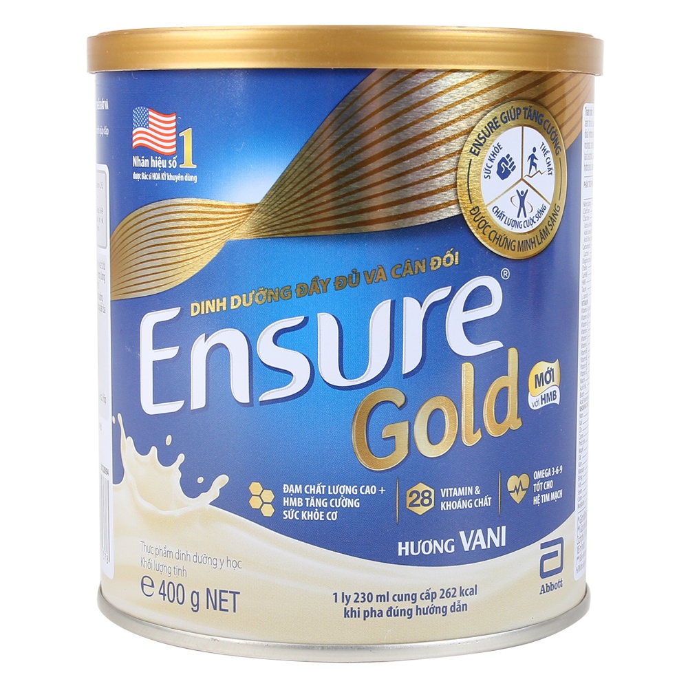 Sữa bột abbott ensure gold vani HMB 400g