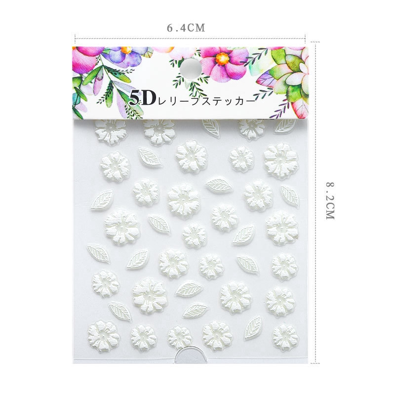 [Hàng mới về] Sticker hoa 5d xinh xắn trang trí móng tay