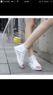 Giày boot hở mũi hàng siêu mới siêu hot