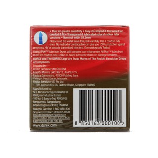 Bao cao su Durex Fetherlite siêu mỏng hộp 3 chiếc [Chính hãng Thái Lan]