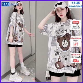 Bộ thun cotton nữ bigsize MAIHOA Set bộ mặc nhà mùa hè ngắn cotton dễ thương quần đùi thời trang có size M L XL XXL M06