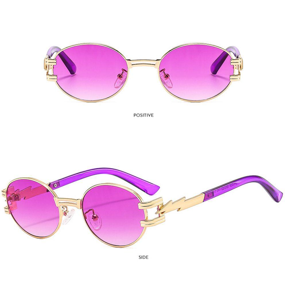 CACTU Kính Mát Gọng Oval Trang Trí Phong Cách Hip Hop Y2K