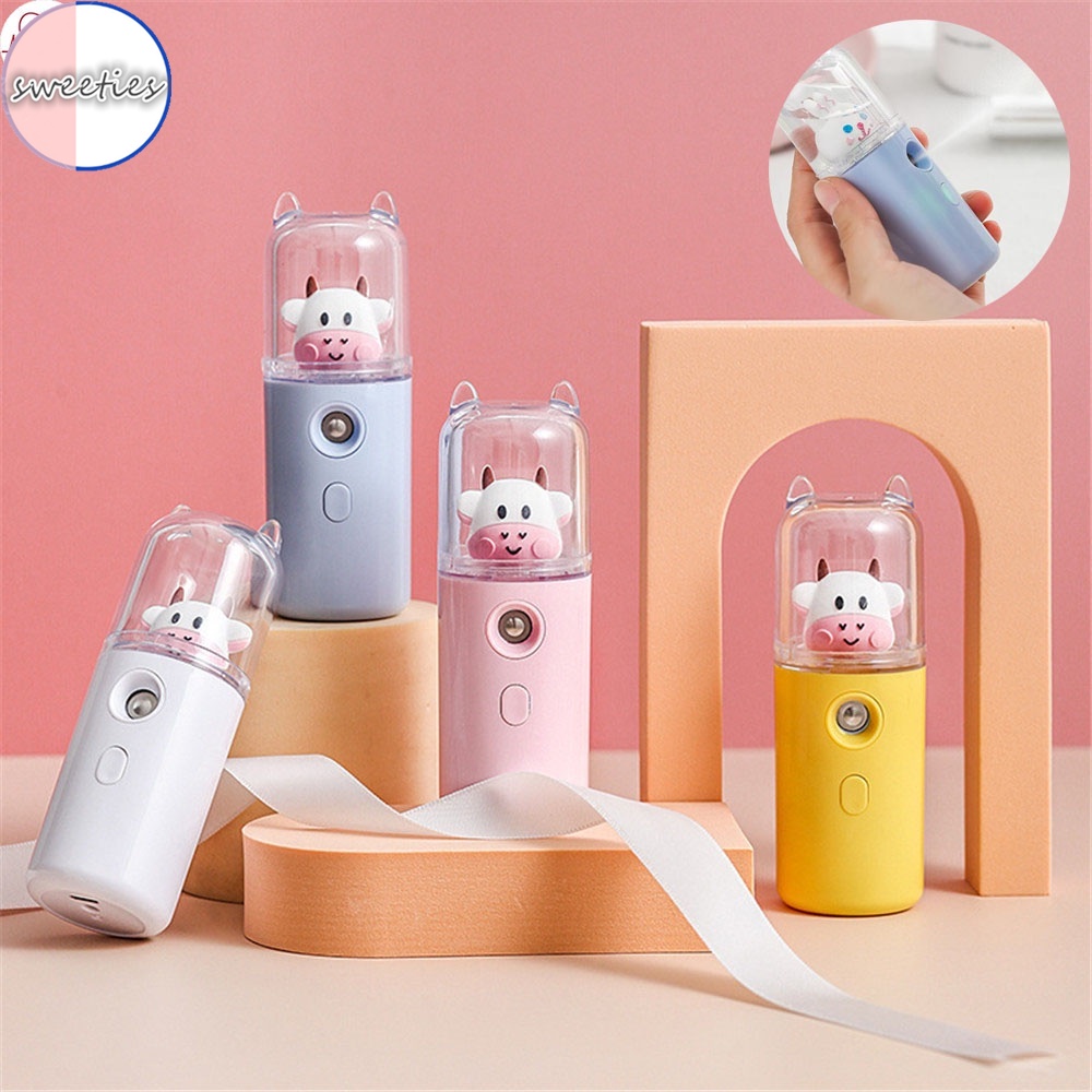 【sweet】creative Cartoon cute doll USB charging spray instrument  portable handheld water replenishment instrument humidifier 1pcs