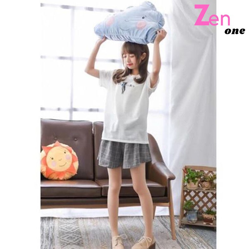 Quần đùi nữ ZenOne , quần short dáng giả váy kẻ caro chất liệu kaki mềm  mại giặt máy không lo bung chỉ , phai màu. | BigBuy360 - bigbuy360.vn