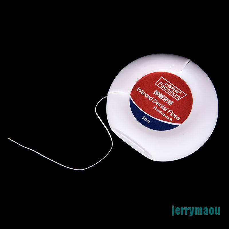 [JERM] 50m Peppermint Micro wax  Floss Care Picks Tooth Cleaner Health Supplies  RAOU
